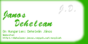 janos dehelean business card